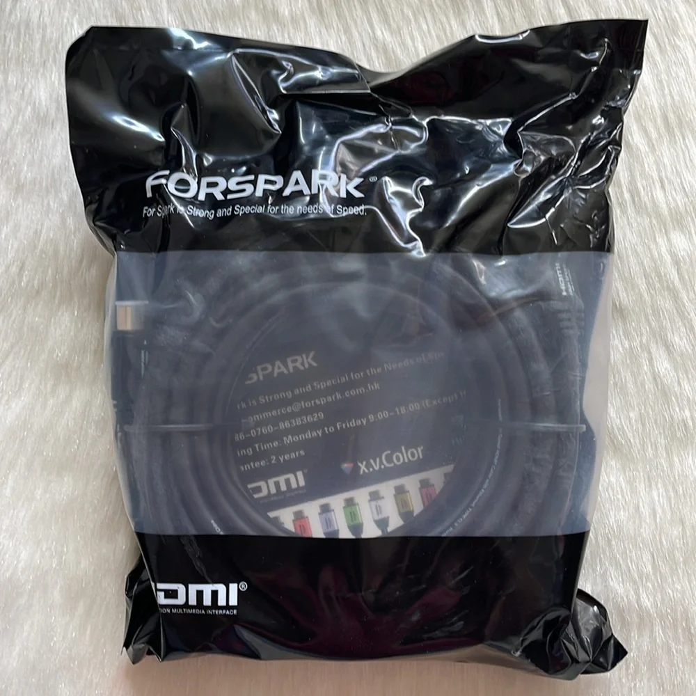Forspark Prime High Speed HDMI Cable With Ethernet Metal Black Case 40 Feet